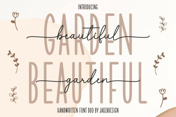 Beautifulgarden: A Graceful Handwritten Font Duo for Makers