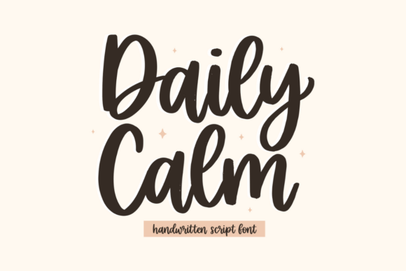 Daily Calm Font: Your Go-To Typeface for Authentic Handmade Designs