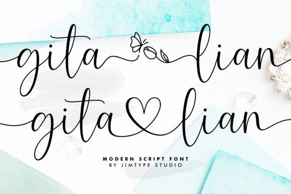 Gita Lian Font: Romantic Script for Editorial Design