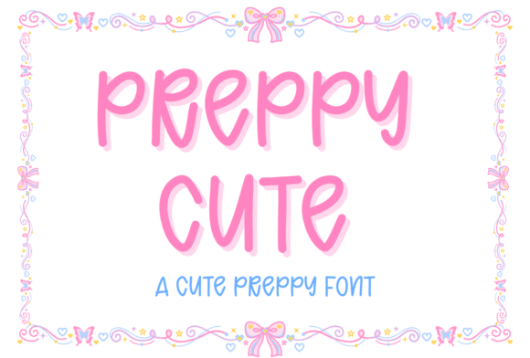 Preppy Cute Font Brings Handmade Charm to Labels, Cards, and Shop Branding