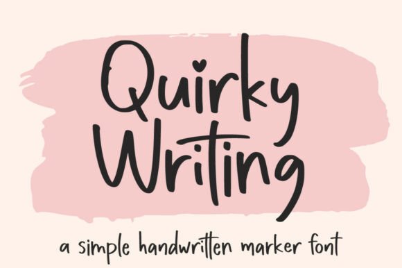 Quirky Writing: A Handwritten Font for Editorial Design
